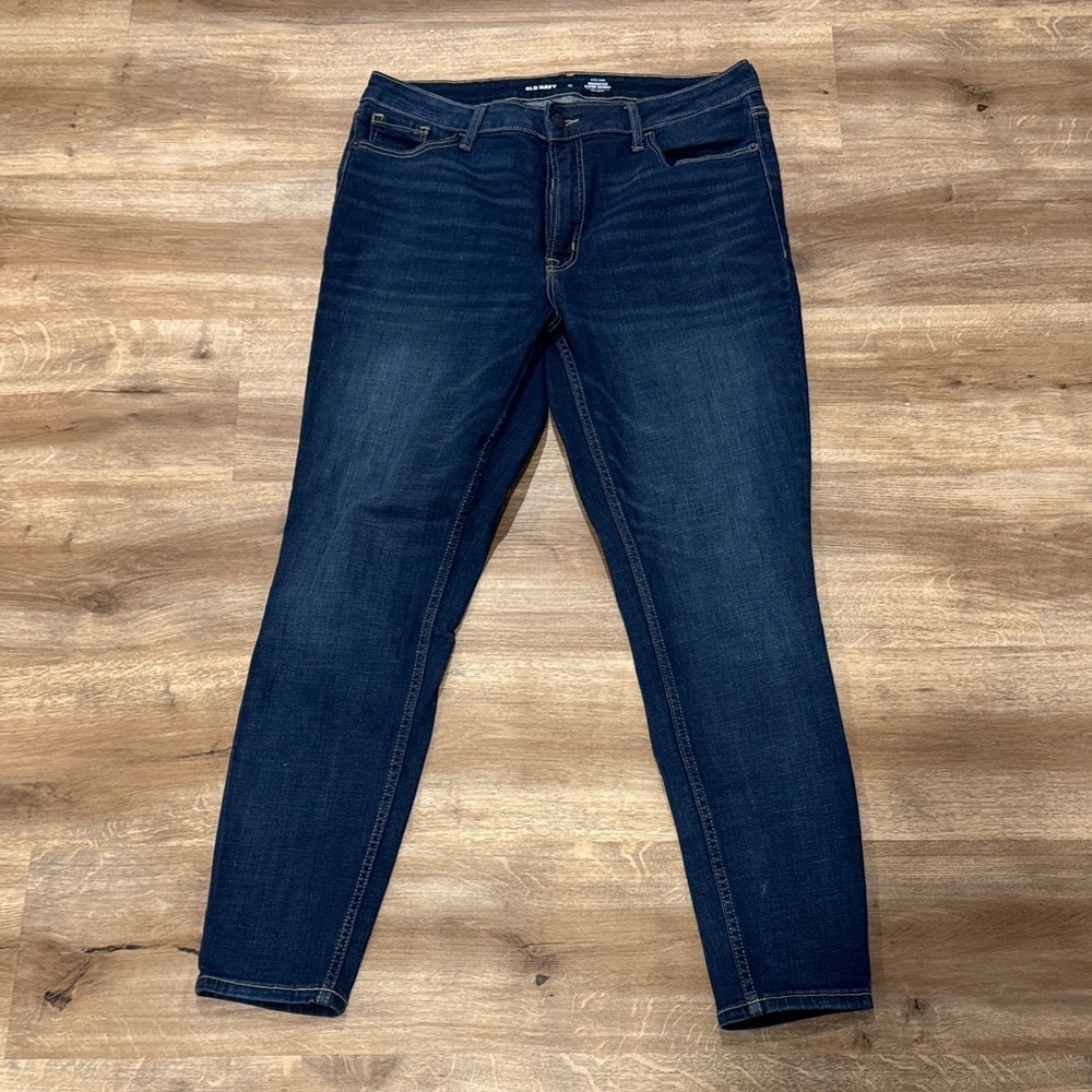 Old Navy Women's Deep Indigo Skinny Jeans High-Rise